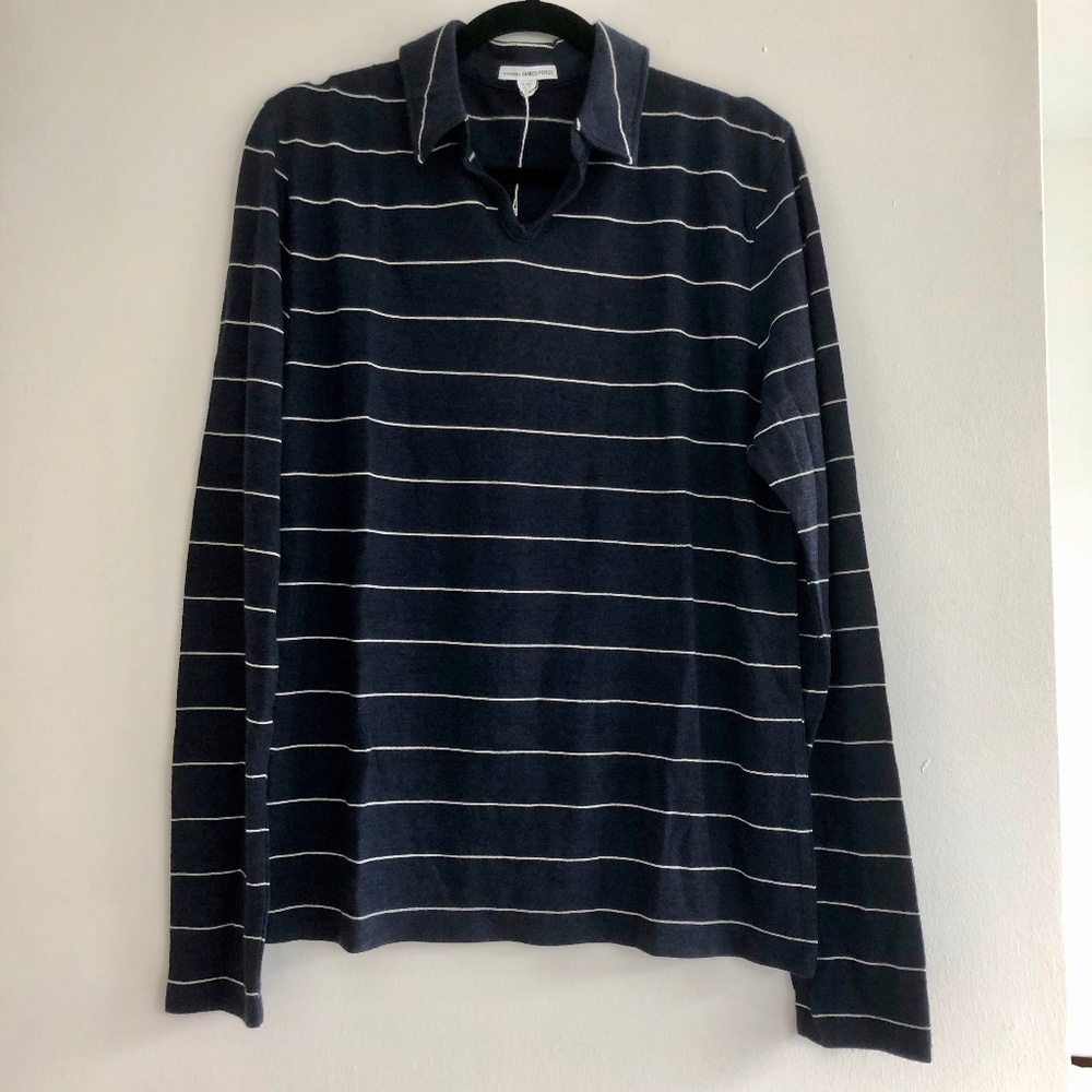 James Perse Wool Jersey Polo shirt
